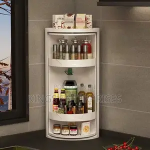 3-tier Kitchen Rotating Corner Shelf