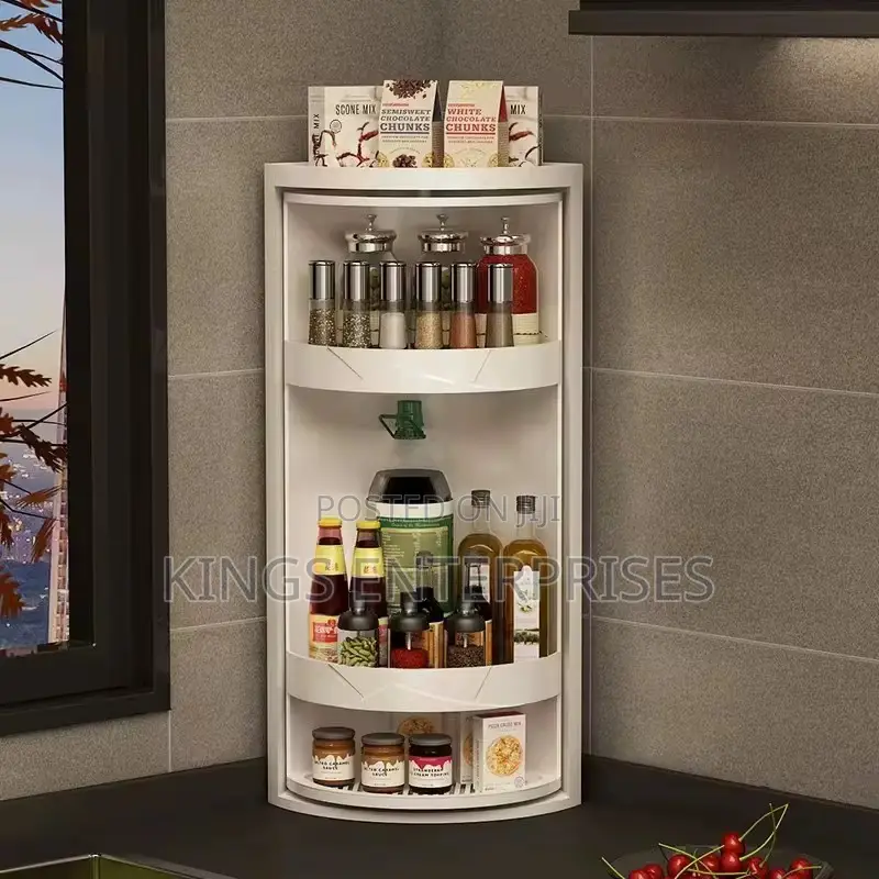 3-tier Kitchen Rotating Corner Shelf