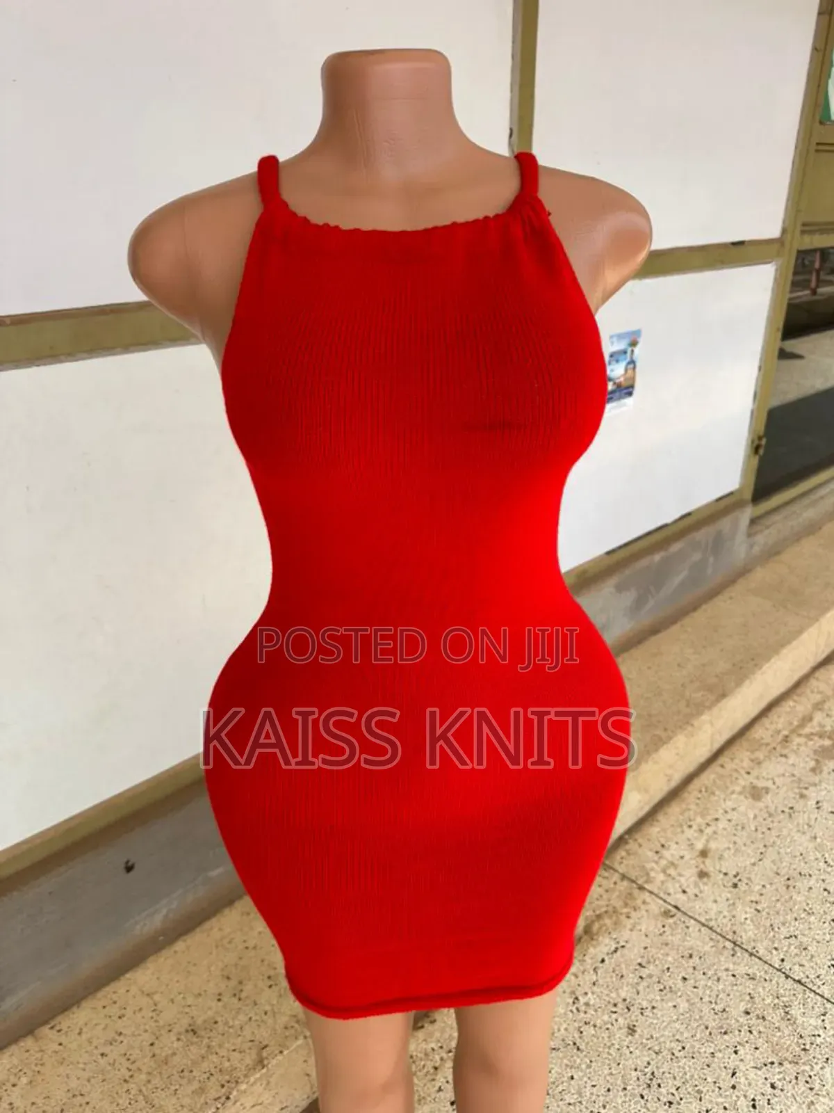 Red Knitted Dress