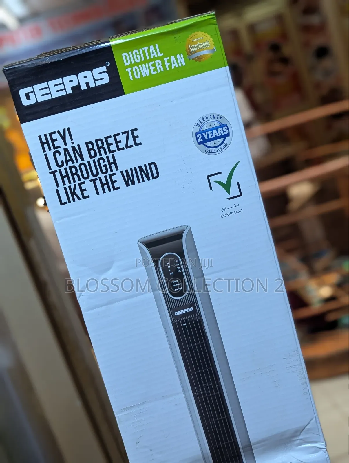 Geepas Tower Fan, 3 Speed Control, Gf21167n Low Noise Operation Fan