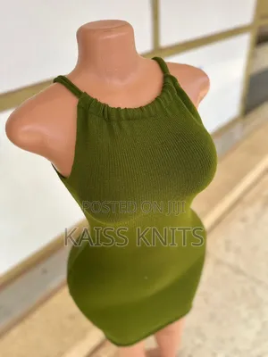 Army Green Knitted Dress