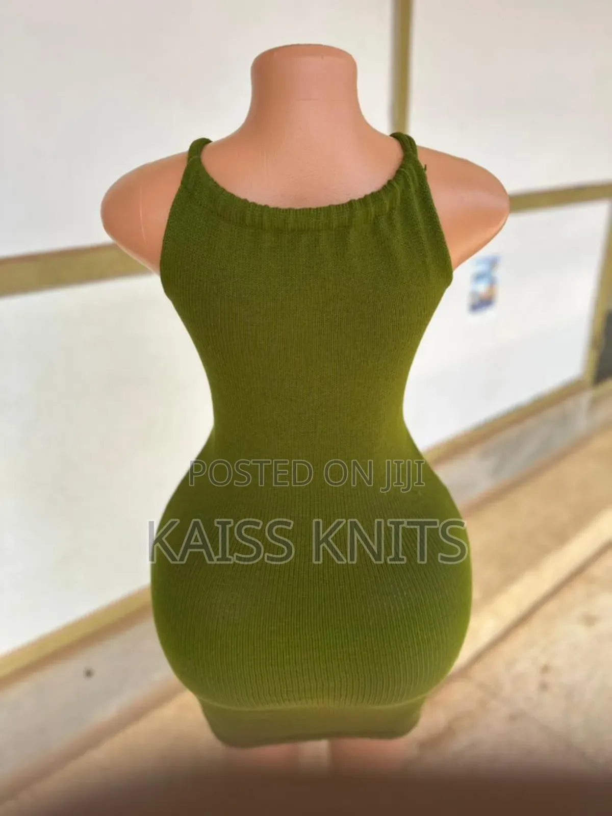 Army Green Knitted Dress