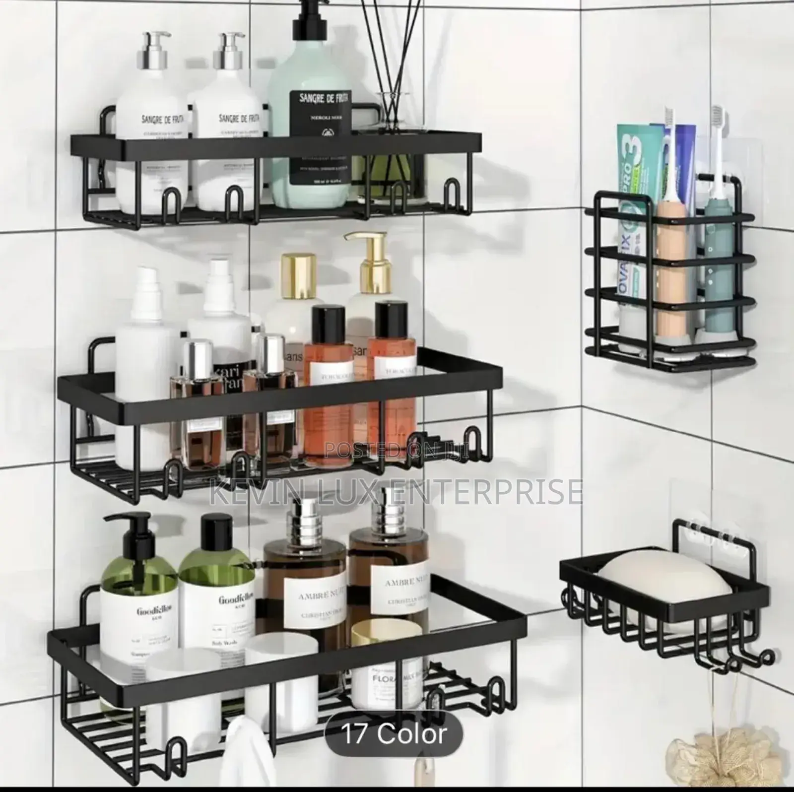 5 Pieces Bathroom Rack Wall Amount