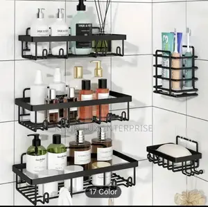 5 Pieces Bathroom Rack Wall Amount