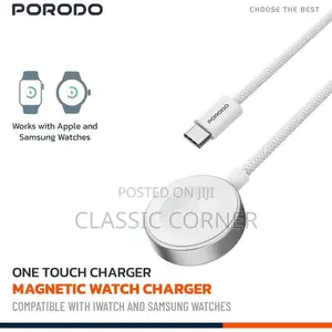 Porodo One Touch Magnetic Smart Watch Charger