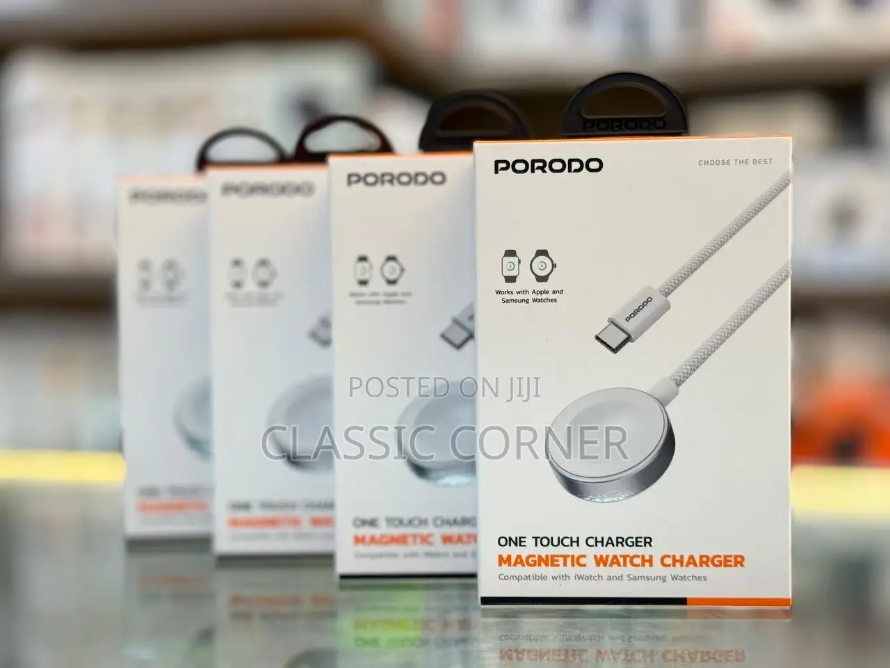 Porodo One Touch Magnetic Smart Watch Charger