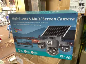 High-Coverage Solar Security Camera With Multiple Lenses