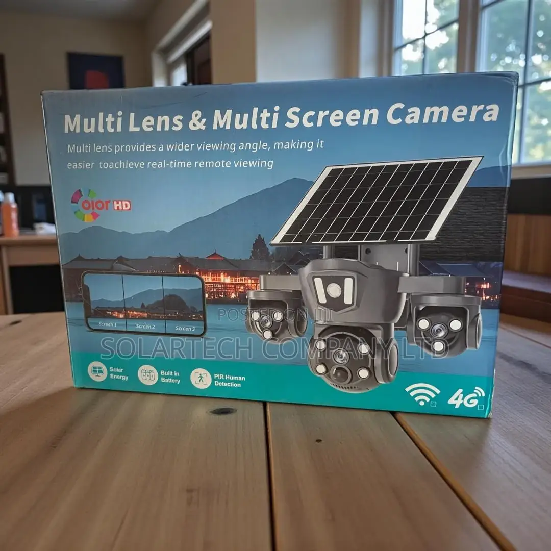 All-Weather Multi-Lens Solar Camera With Live Screens