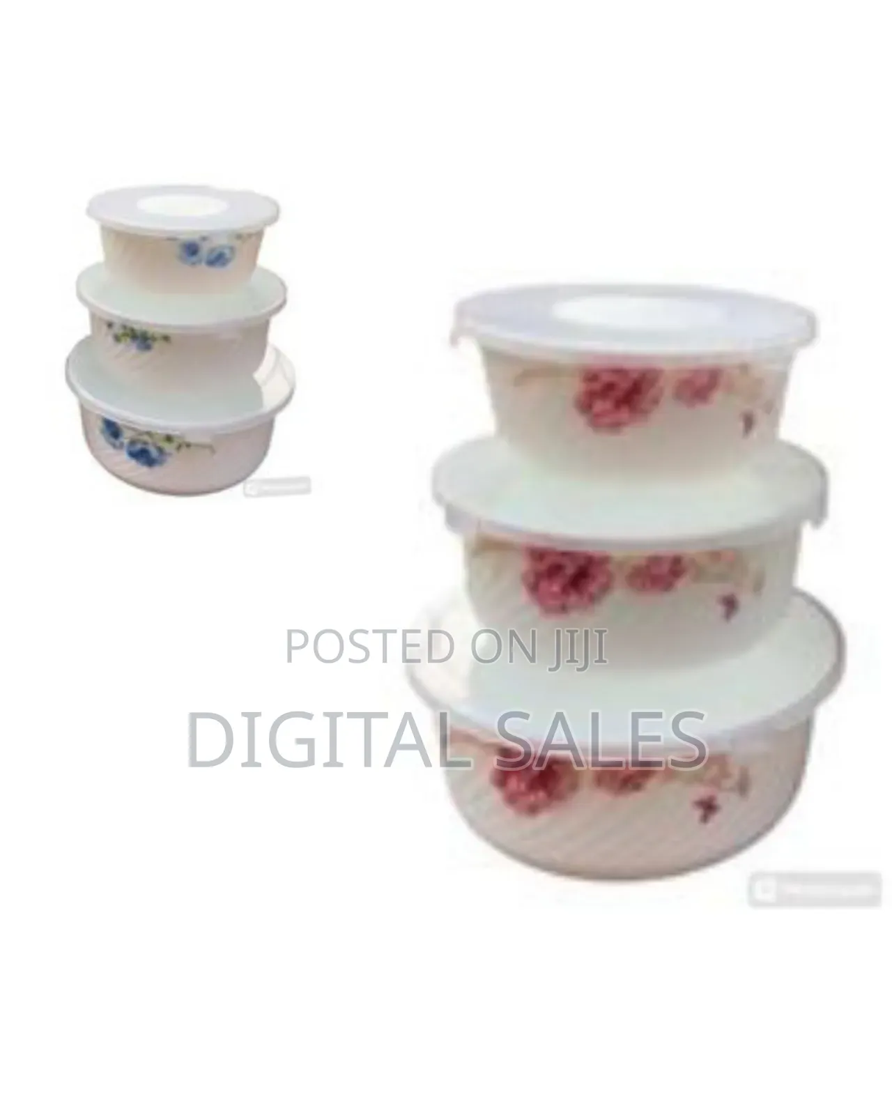 Floral Food Storage Container Set (Set of 3)