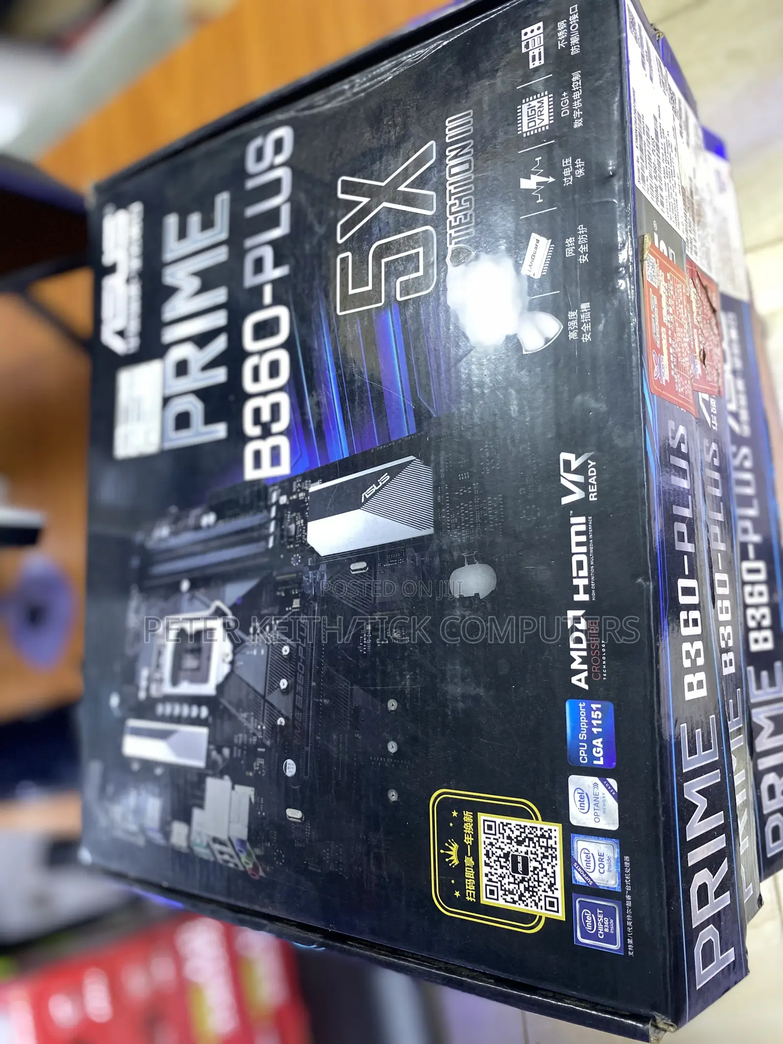 9th Gen Tuf B360-Plus Motherboard Aura Sync RGB Ddr4 2666mh,16gbps M.2