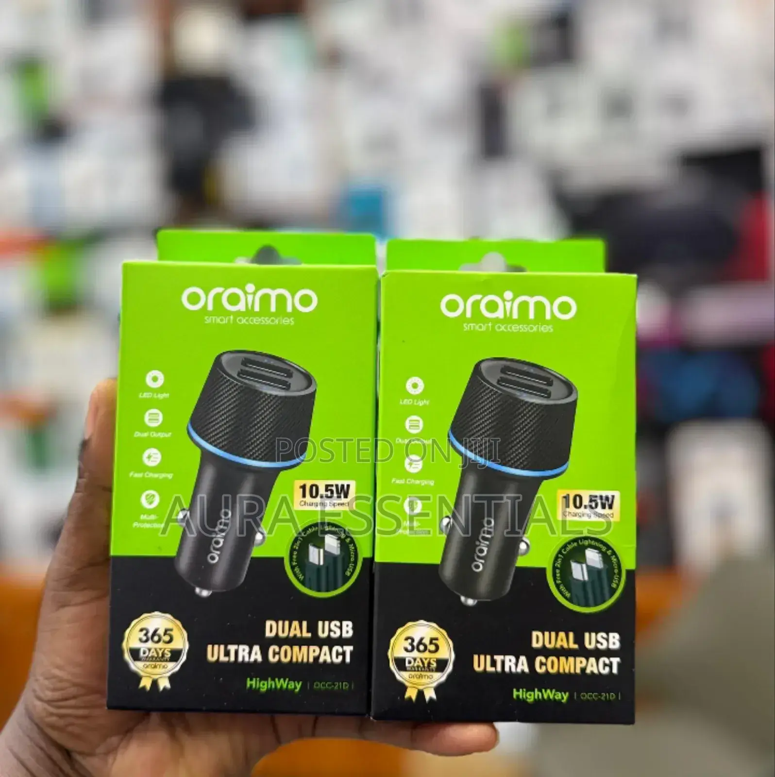Oraimo Dual Usb Ultra Compact Car Charger