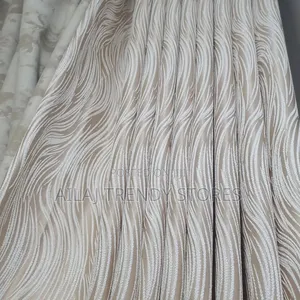 Cream Wave Biege Curtain Design Per Metre