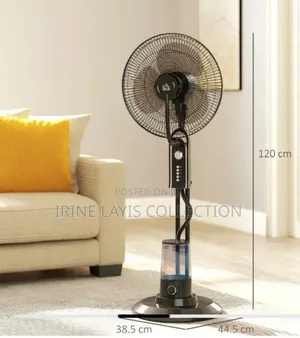 Pedestal Fan With Water Mist Spray.