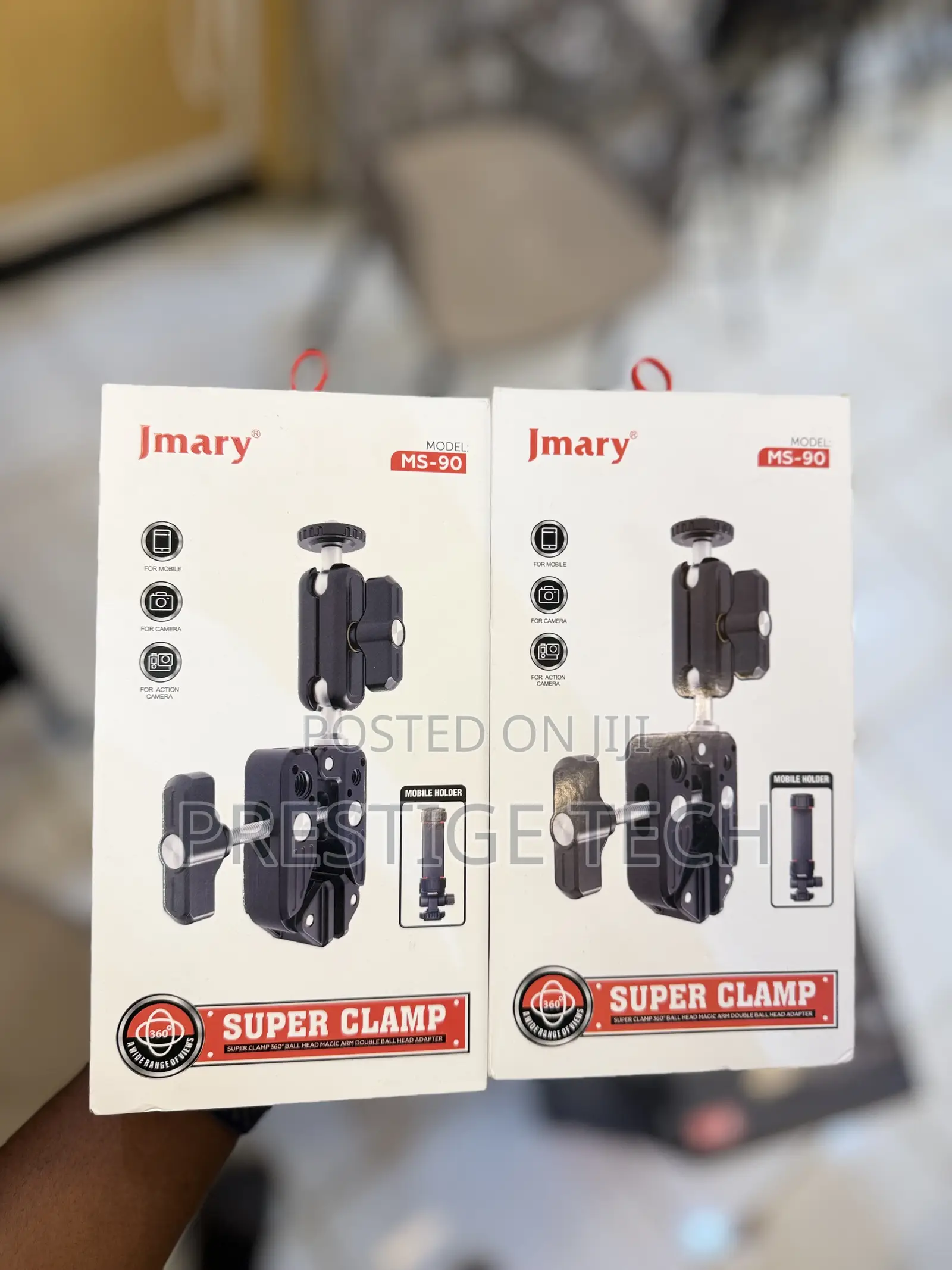 Jmary Super Clamp Ms 90, Mount Magic Arm Double Ball Head Adapter