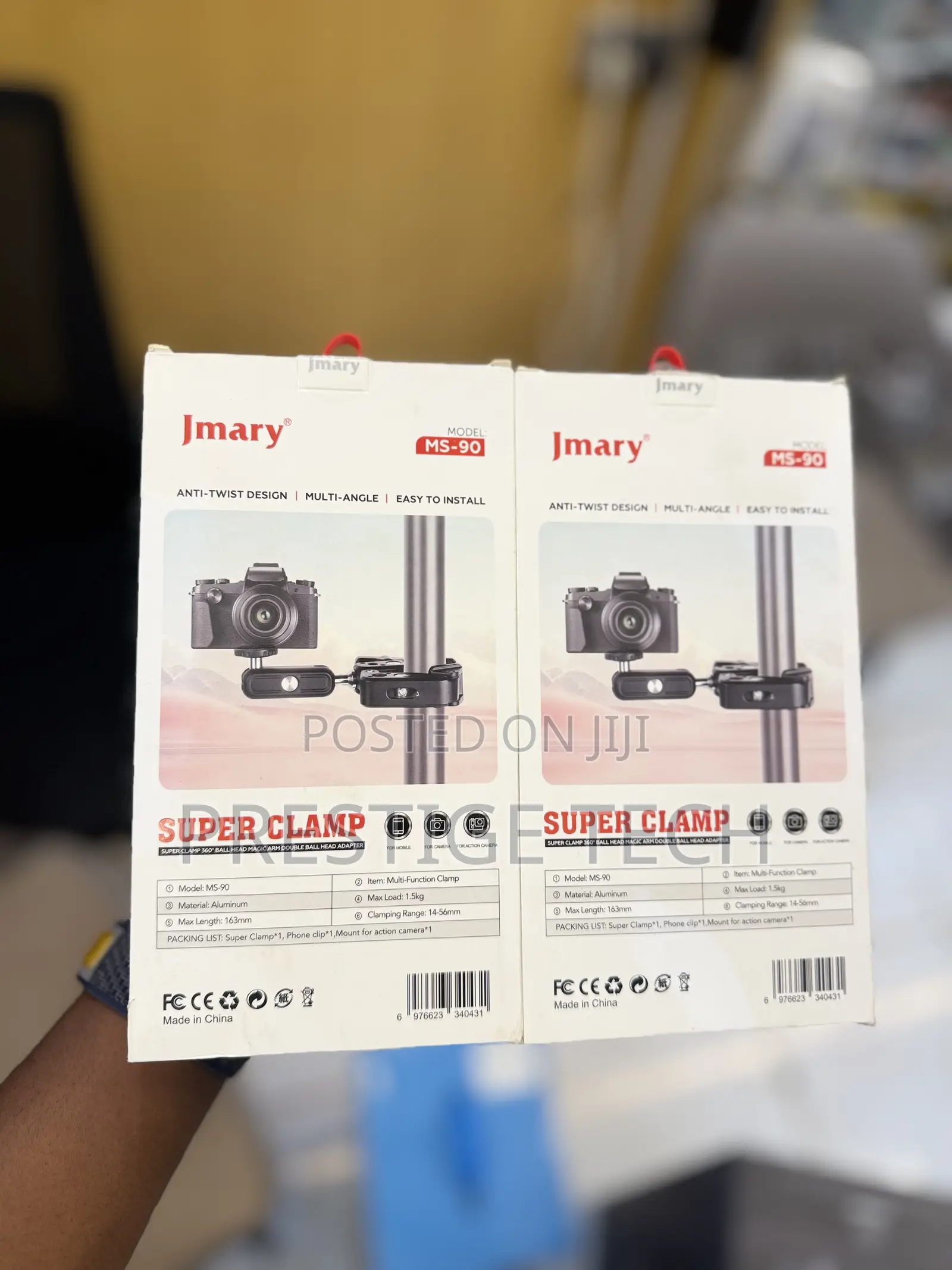 Jmary Super Clamp Ms 90, Mount Magic Arm Double Ball Head Adapter