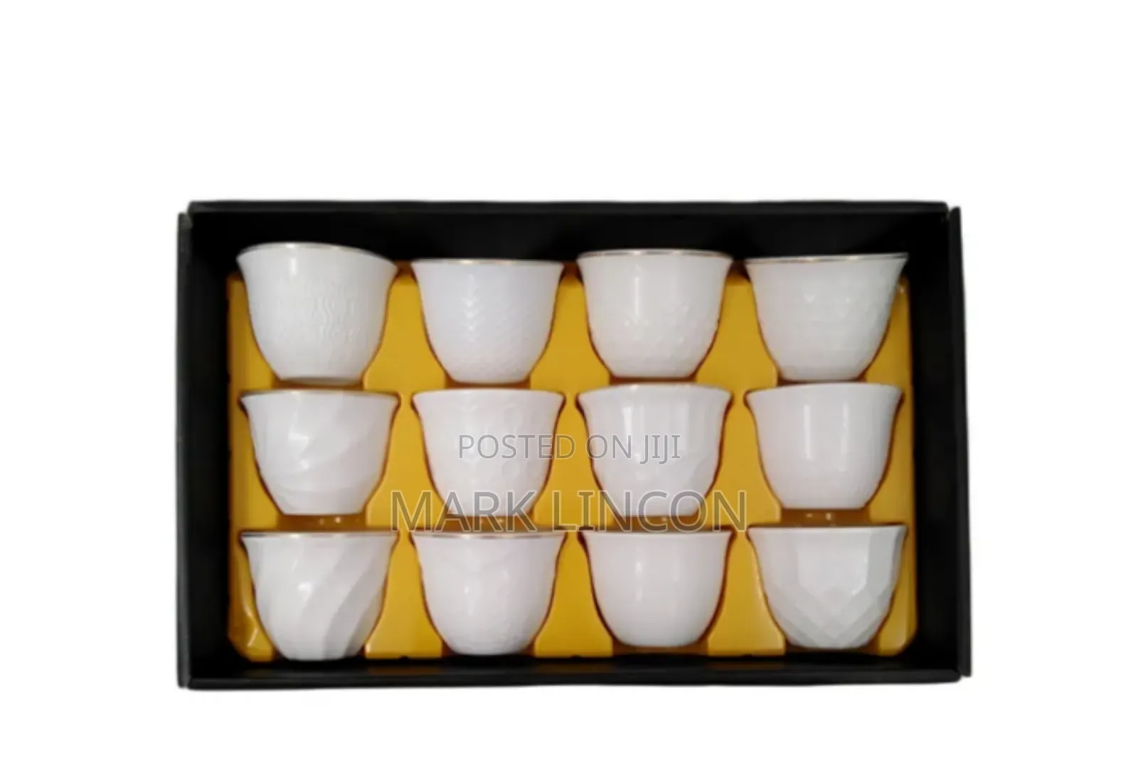 12 Pieces Of White Ceramic Cups