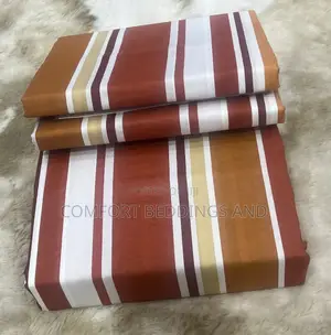 Stripped Cotton Bedsheets Brown5*6