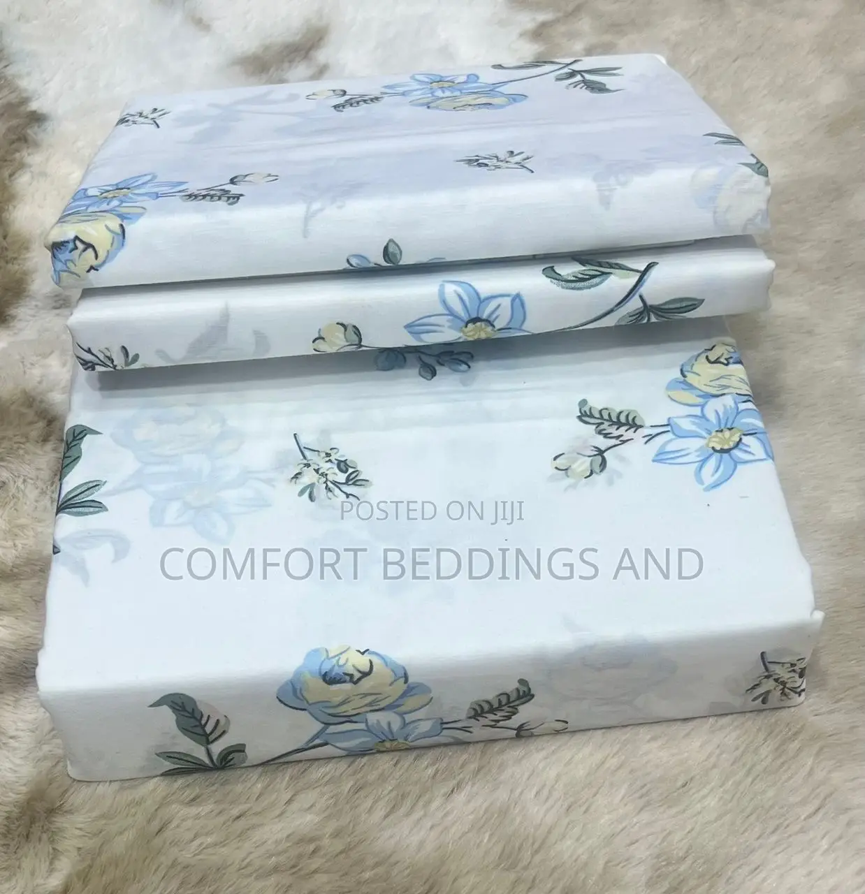 Flowered Cotton Bedsheets 5*6