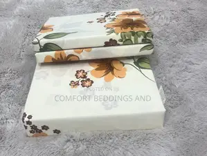 Flowered Cotton Bedsheets Cream 5*6