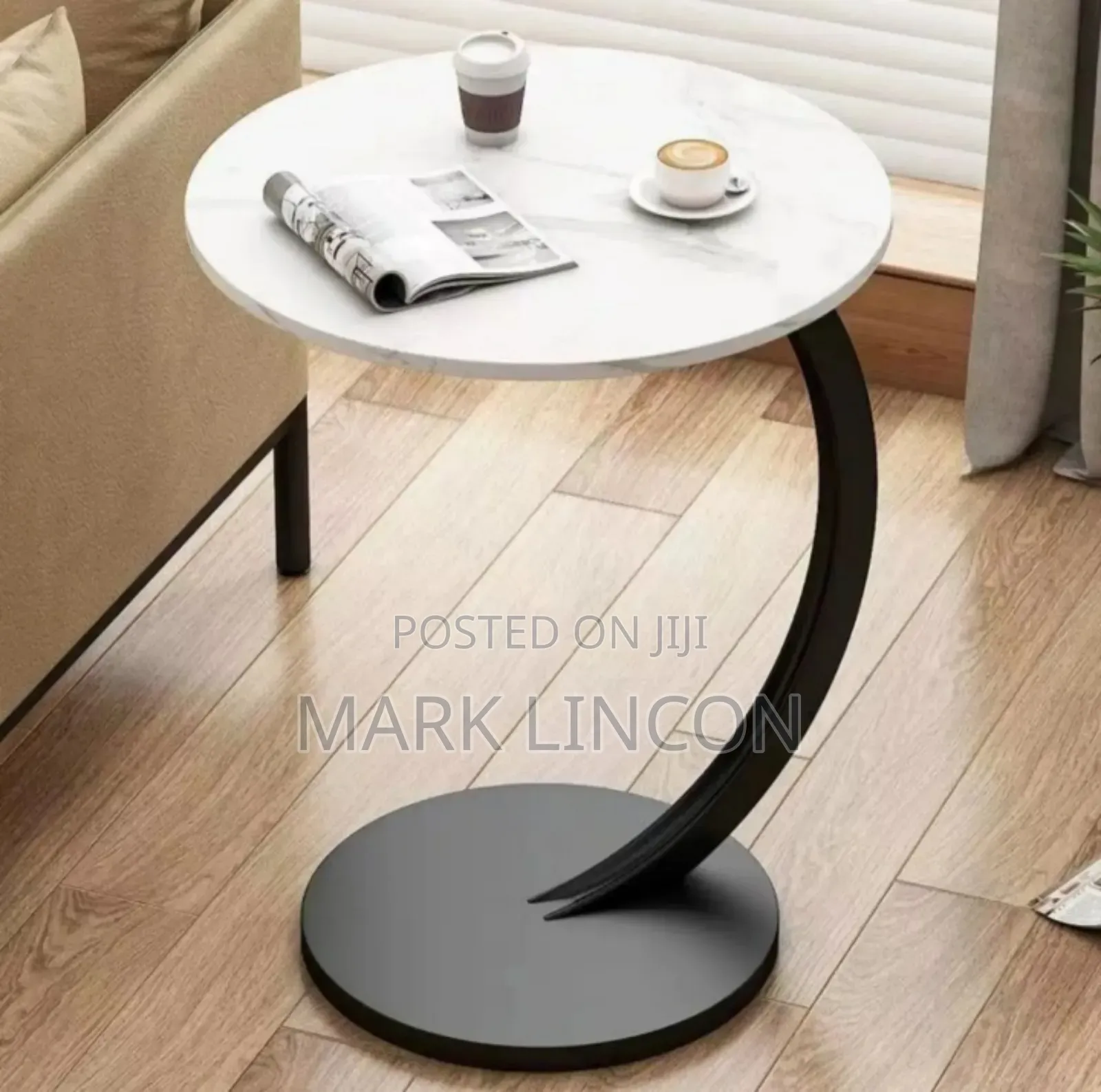 C- Shaped Side Coffee or Laptop Table