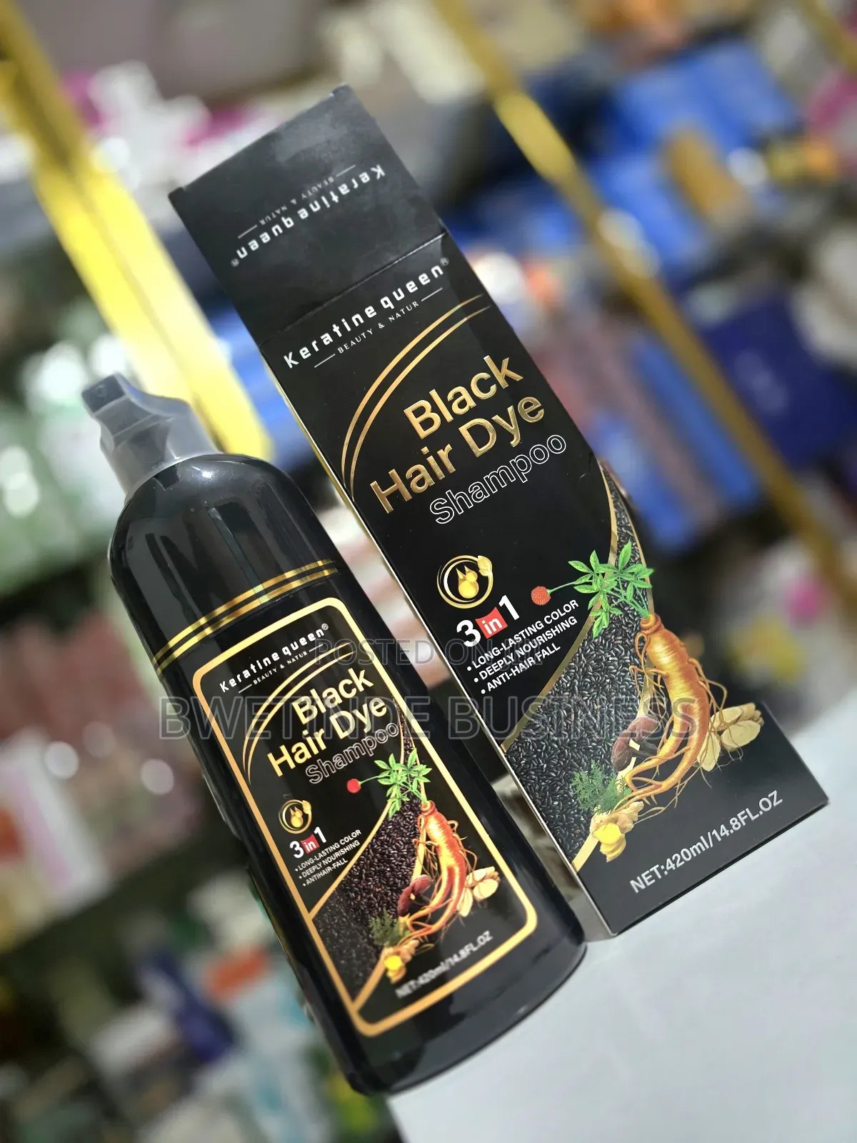 Instant Black Hair Dye Shampoo 420mls
