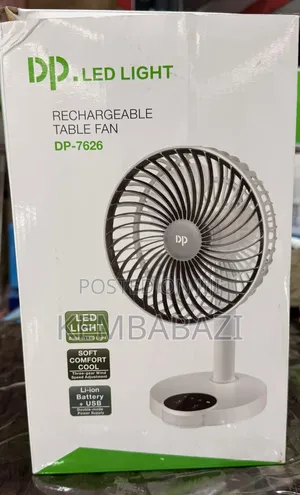 Dp-7626 Rechargeable Table Fan With an Led Light
