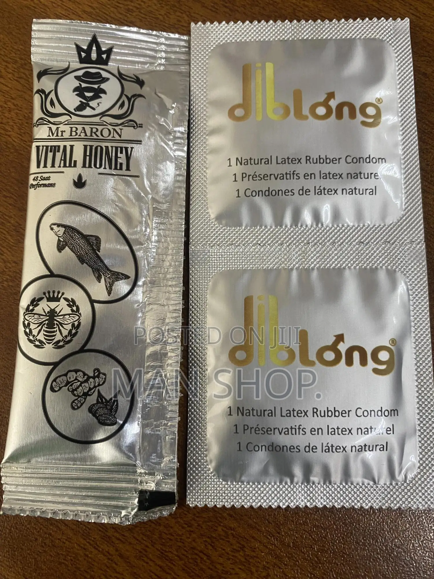 Baron Honey for Men 48hrs Performance.1 Sachet.Win 2 PCS of Condoms.