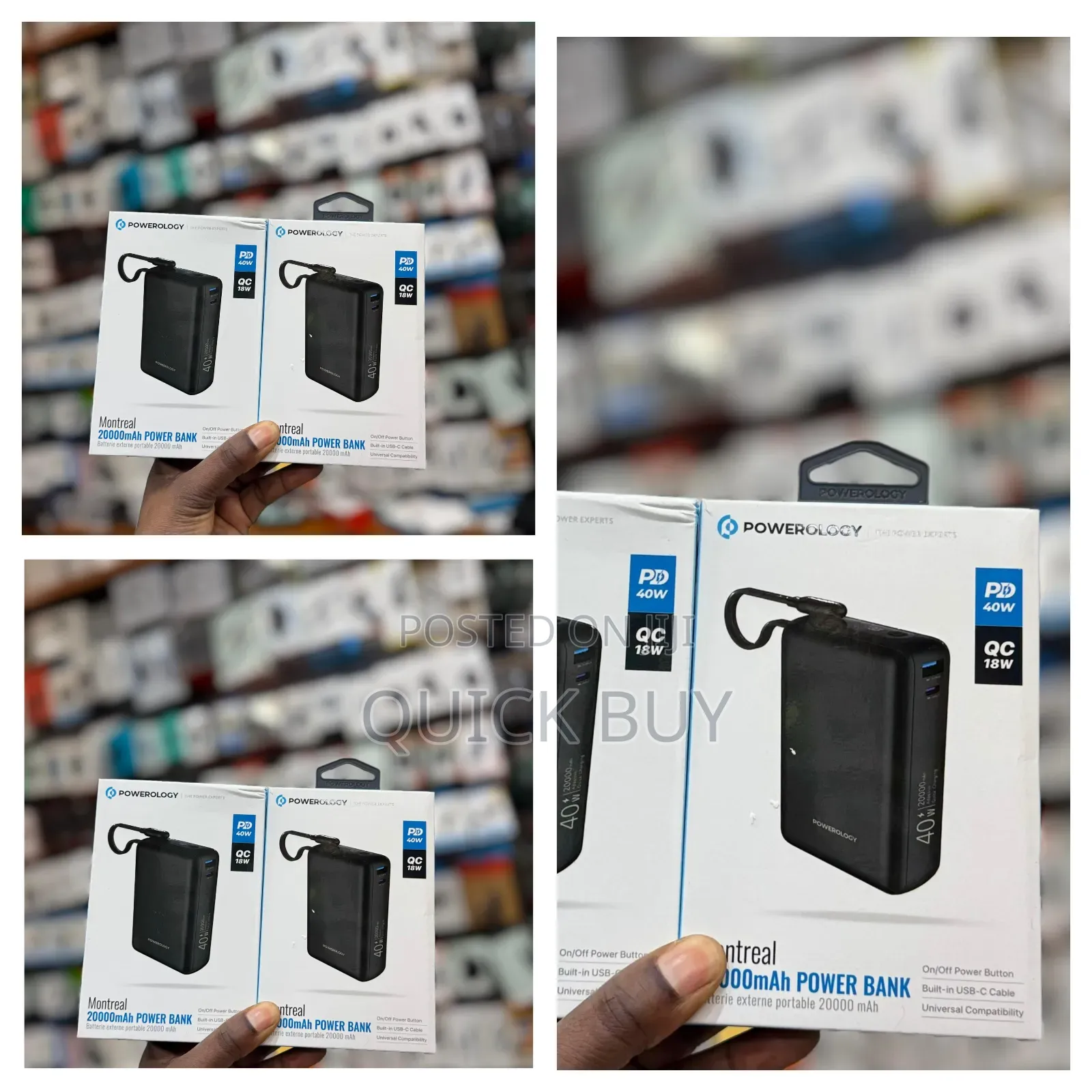 Powerology Montreal 20,000mah Power Bank 40w Pd