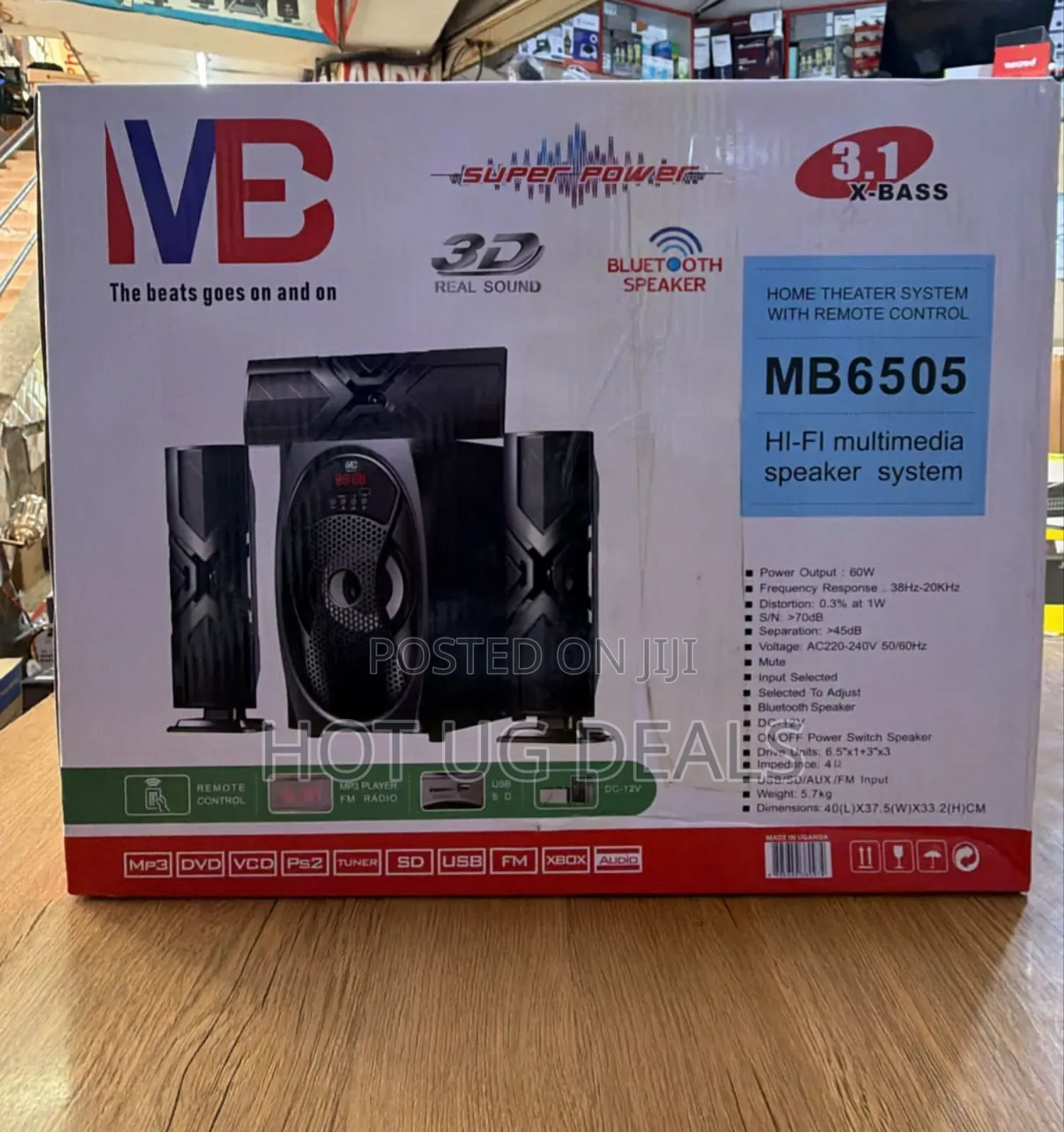 Vb Mb6505 3.1 X-bass Hi-fi Multimedia Speaker System.
