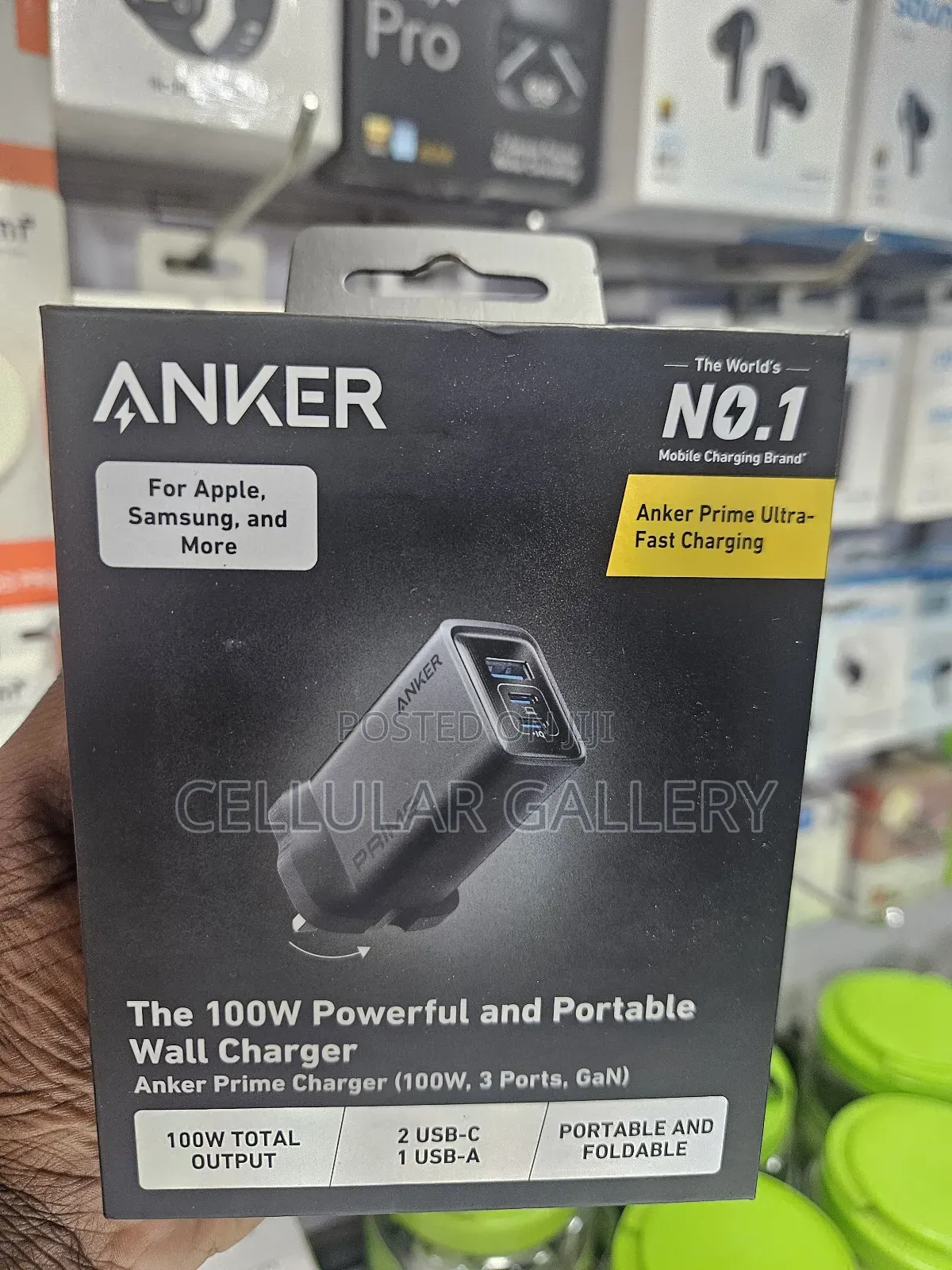 Anker Prime Charger (100w, 3 Ports, Gan)