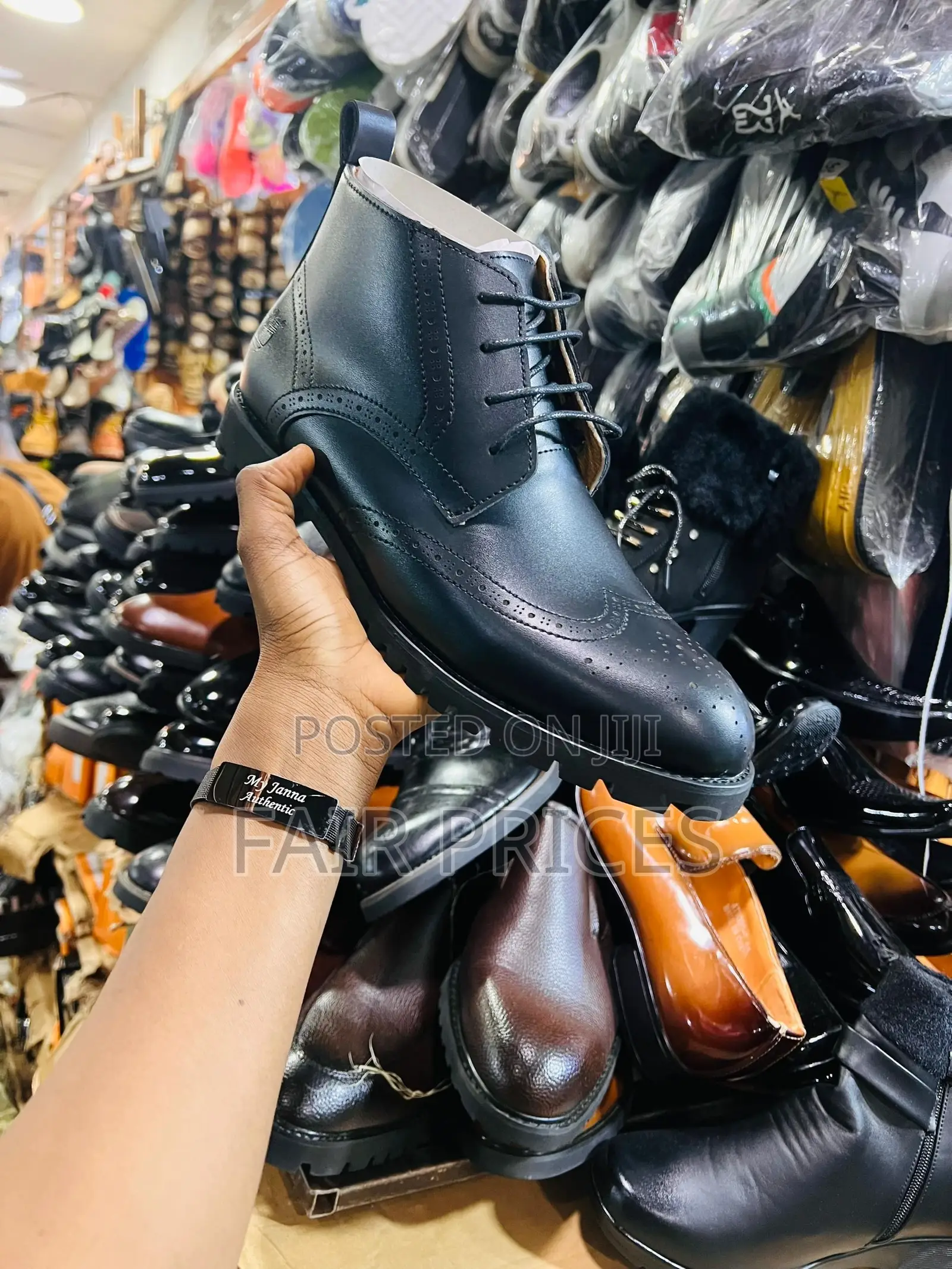 Classic All Black Laced Oxfords Boot Available 40-45