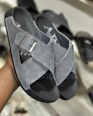 Men’S Rubber Cross Classic Genuine Leather Sandals
