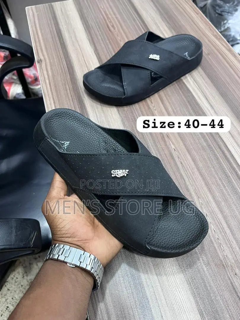 Men’S Rubber Cross Classic Genuine Leather Sandals