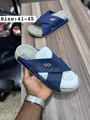 Men’S Rubber Cross Classic Genuine Leather Sandals