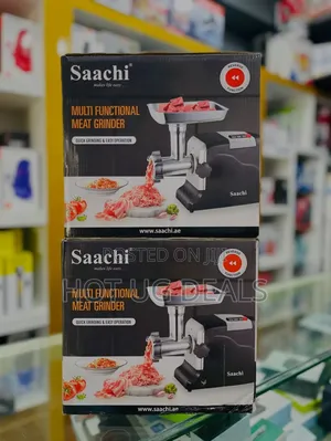 Saachi Meat Grinder With 3 Metal Cutting Plates For Sausages Kibbeh