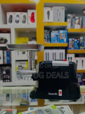 Saachi Meat Grinder With 3 Metal Cutting Plates For Sausages Kibbeh