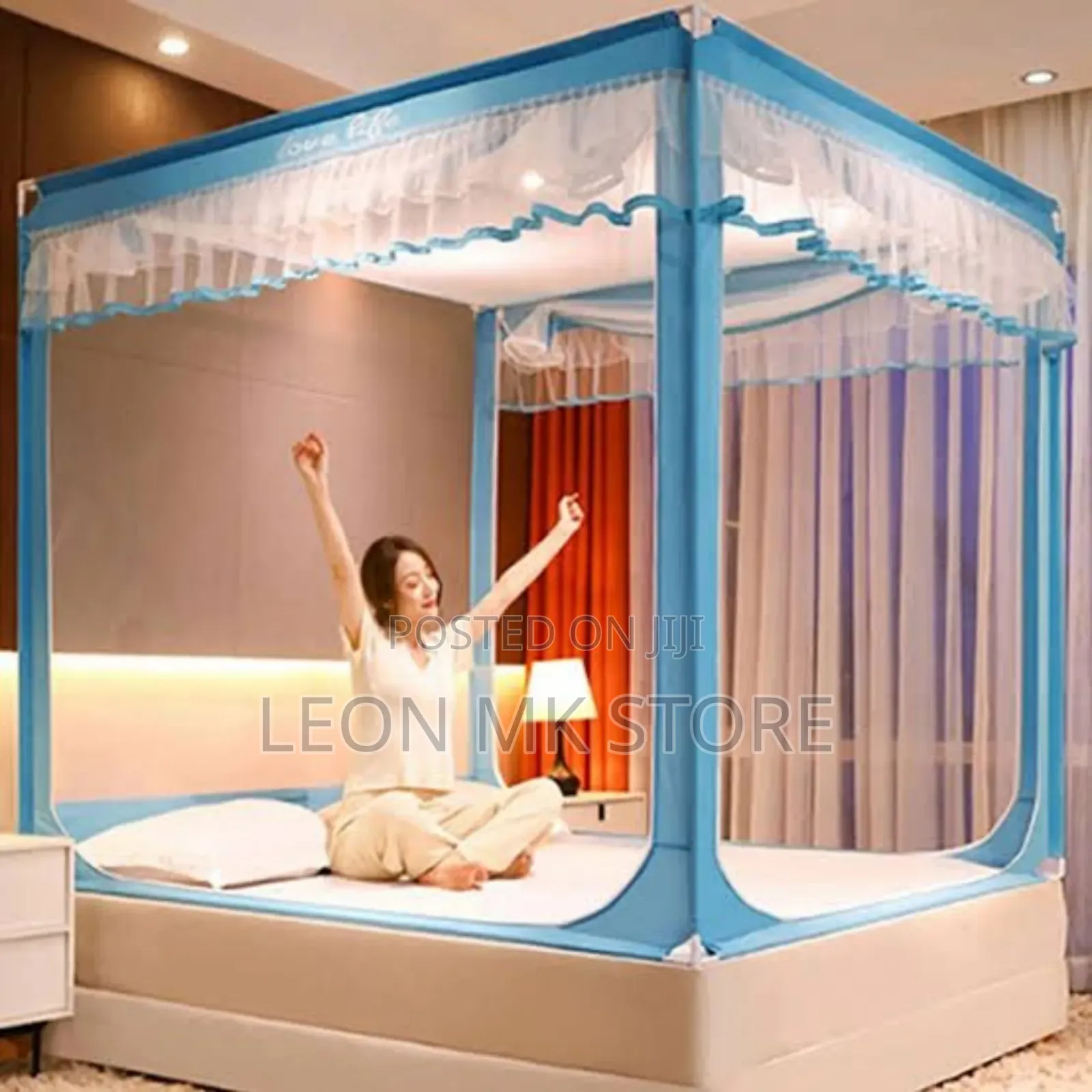 Square 4stand Zip Mosquito Nets