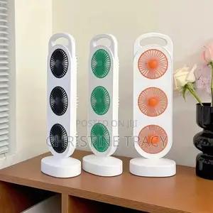 Rechargeable Triple Desktop Fan