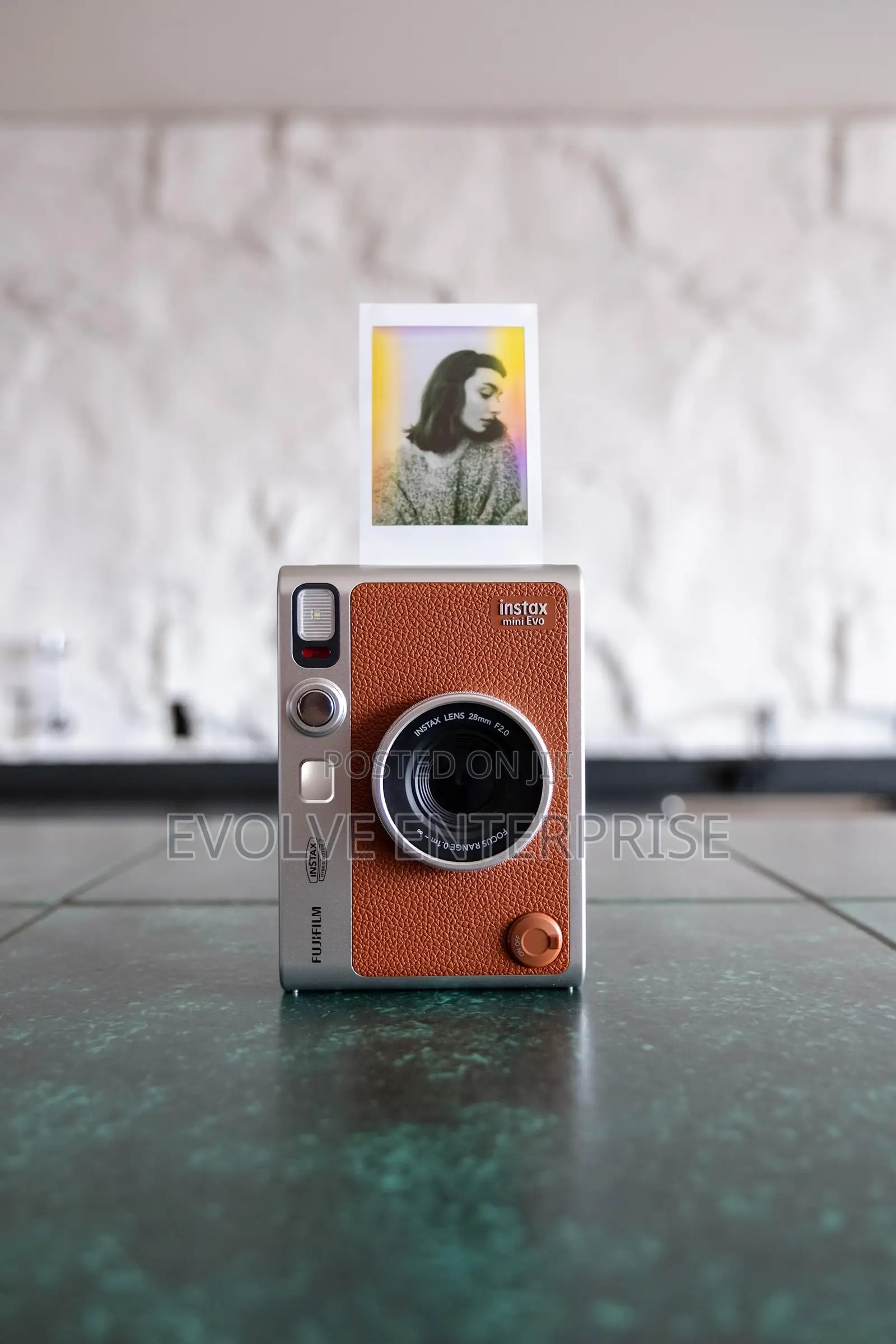 Fujifilm Instax Mini Evo Instant Camera - Brown