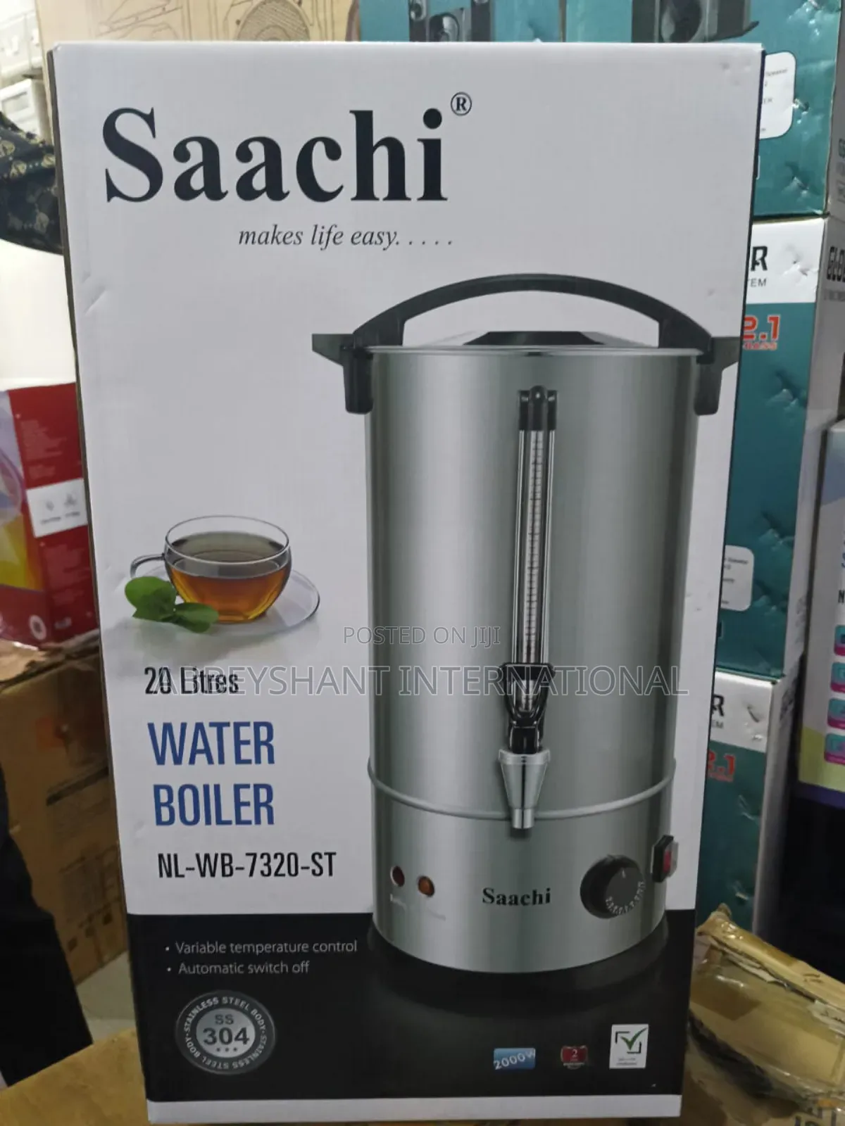 Saachi 20-Litres Water Boiler, Stainless Steel Water Boiler