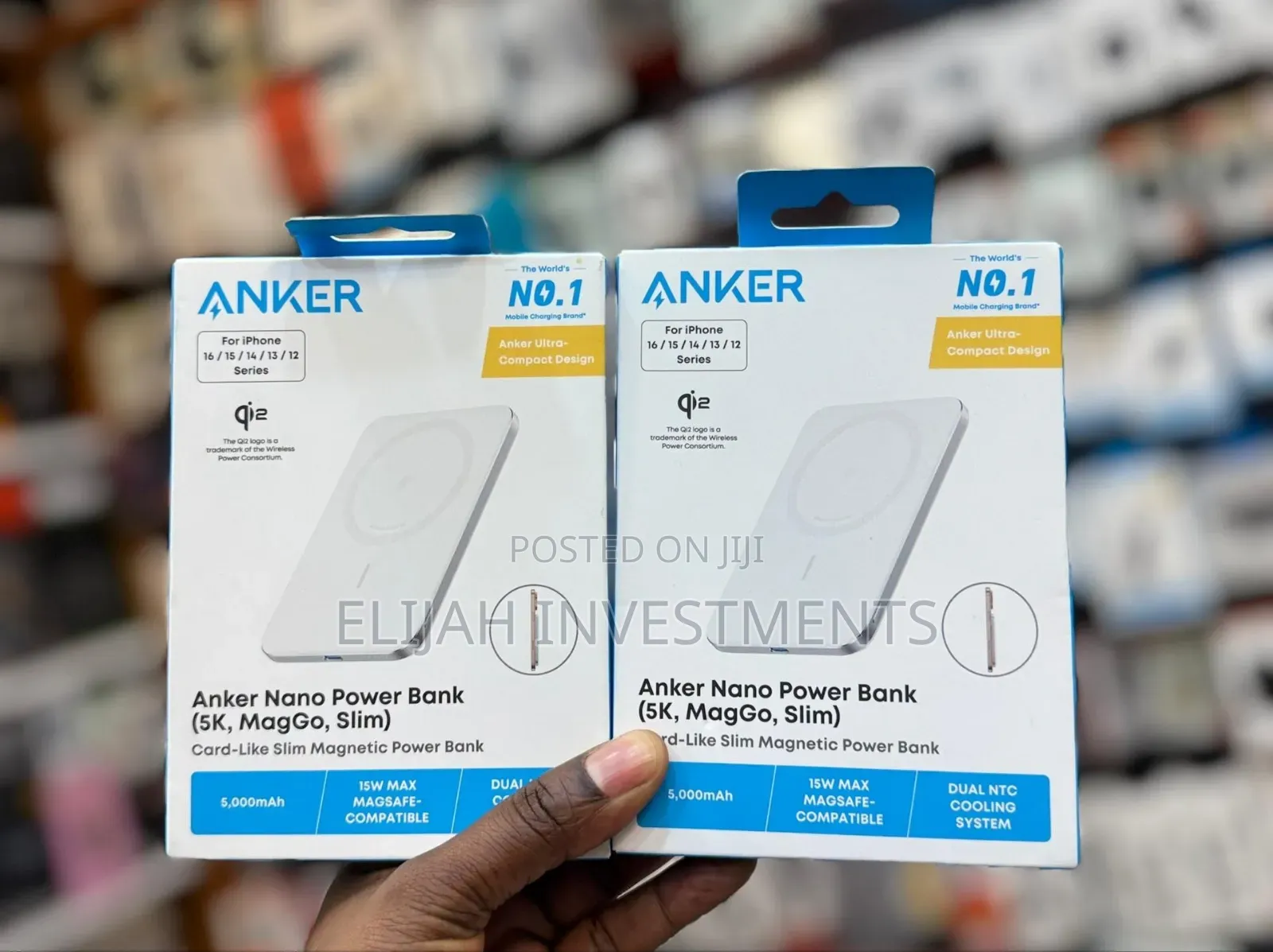Anker Nano Power Bank, Ultra-Slim 5,000mah Magnetic Wireless Charging