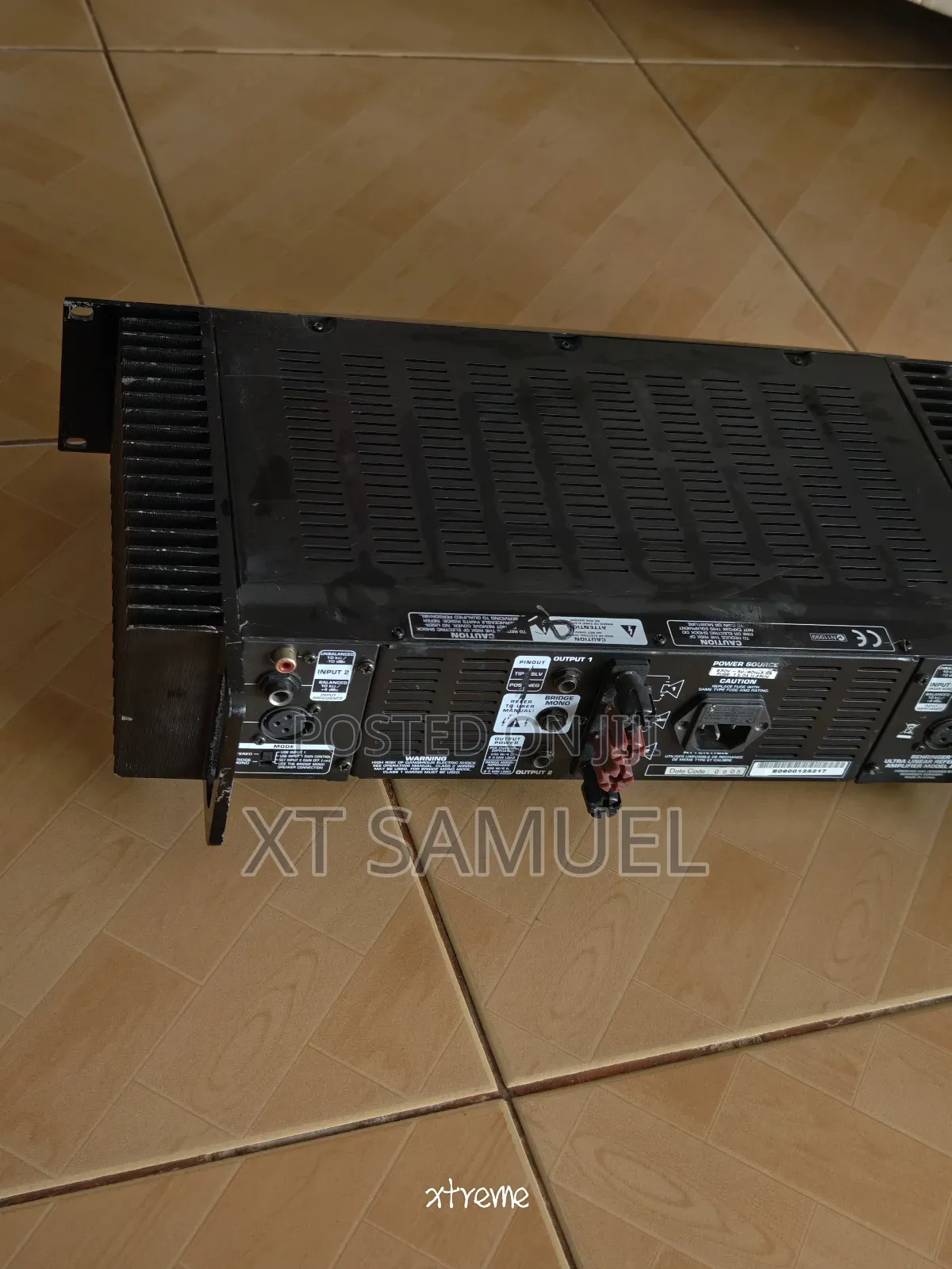 Behiringer Studio/Silent Two Channel Amplifier ,250w X 2 RMS