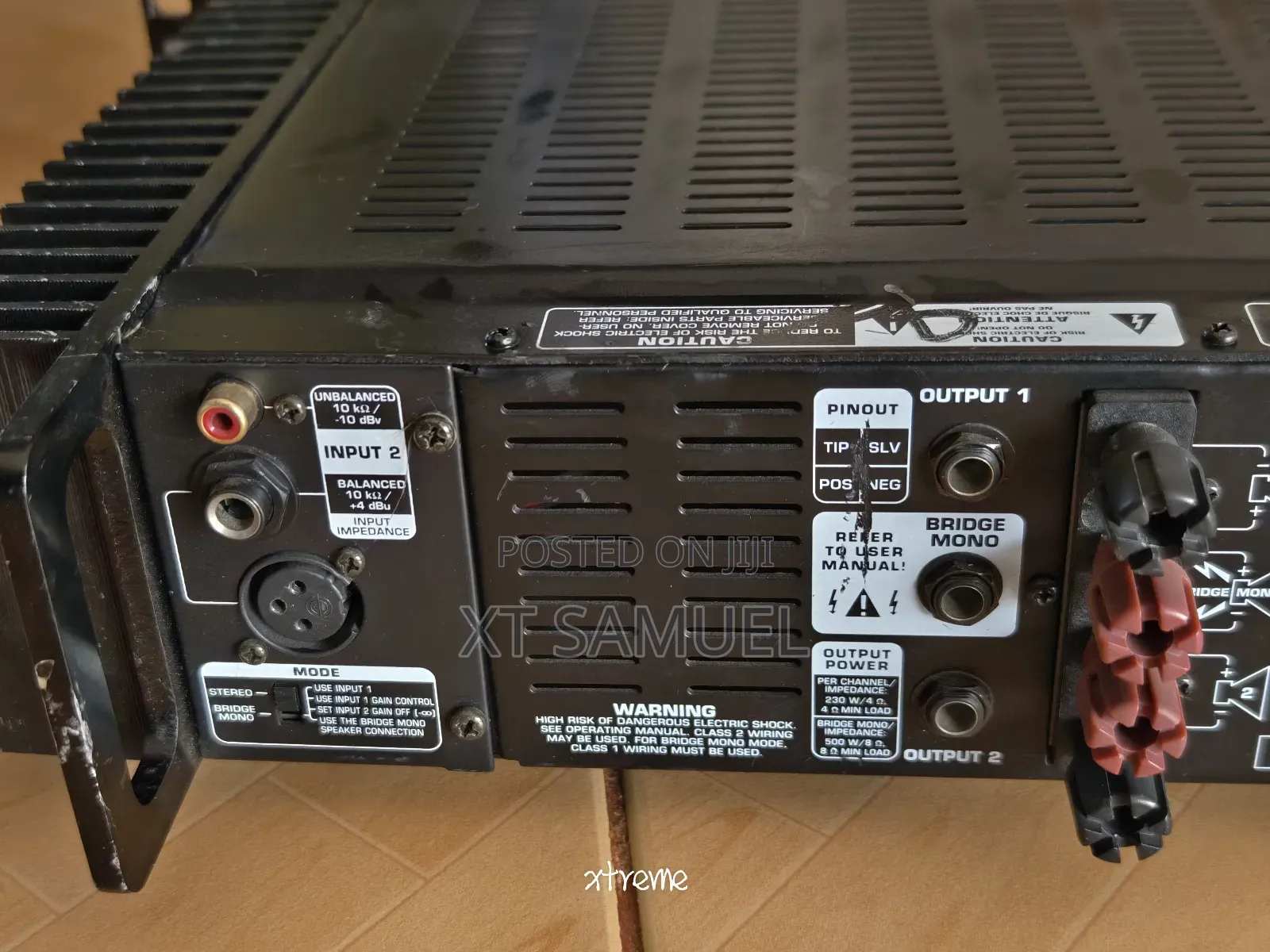 Behiringer Studio/Silent Two Channel Amplifier ,250w X 2 RMS
