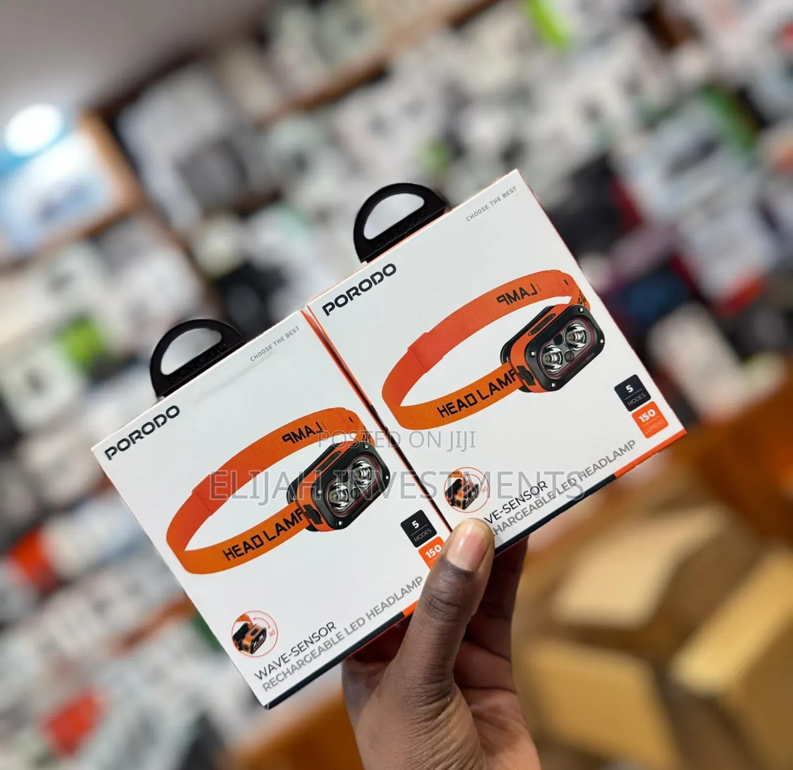 Porodo Wave-Sensor Rechargeable Led Headlamp