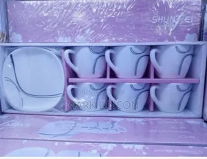 12 Piece Ceramic Cups and Saucers