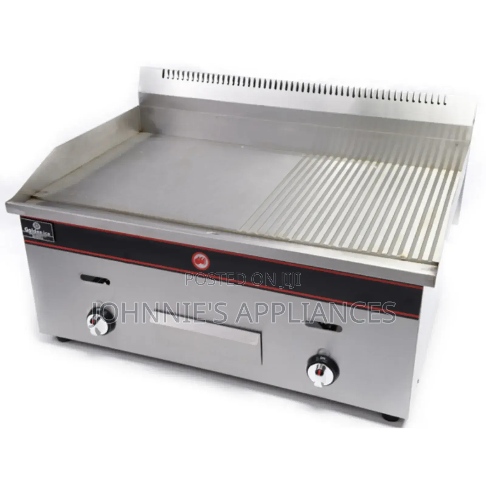 Commercial Gas Griddle – Half Flat Half Grooved Stainless Steel