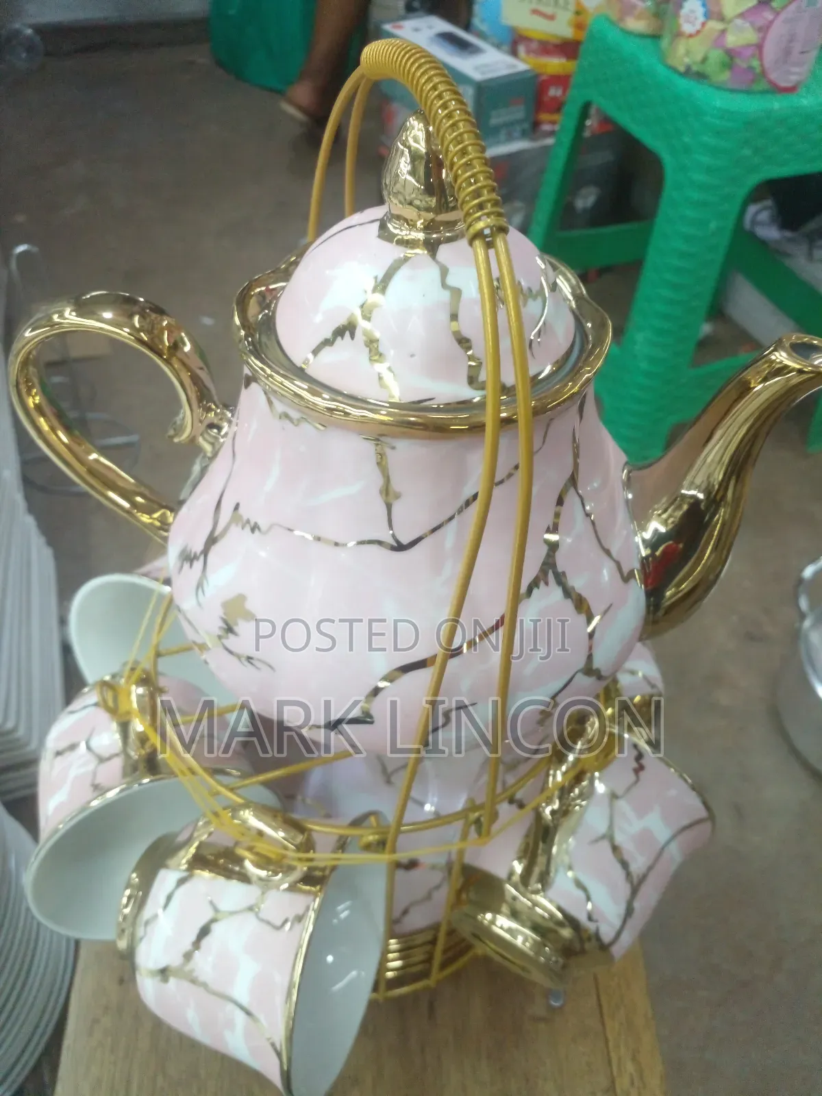 Gold Ceramic Tea Set