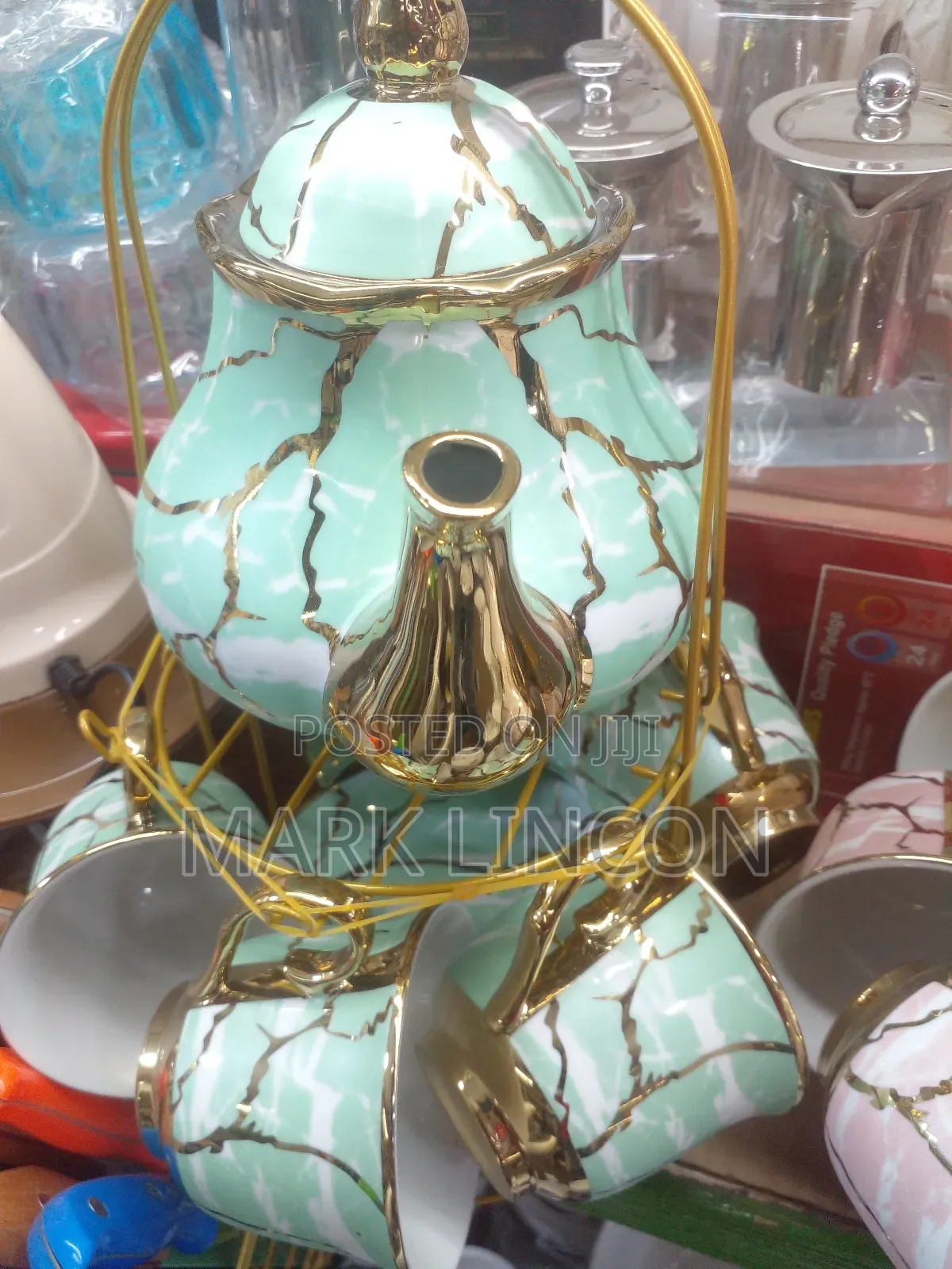 Gold Ceramic Tea Set
