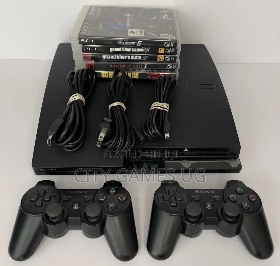 Sony Playstation 3 Slim 250gb Console With 2 Controllers 15 Games