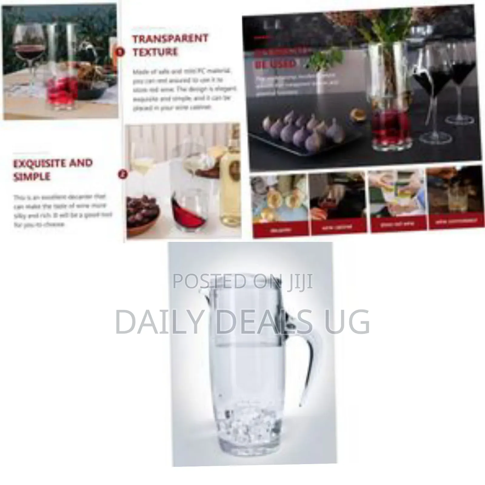Classic Clear Water Pitcher With Handle and Lid (1.5l) - Transparent
